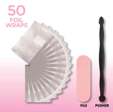 A close up view of Salon Perfect Gel Removal Kit outside of retail unit carton packaging.